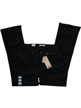 Levi's Classic Bootcut Lightweight Denim Jean Size 16 Long New Black Stretch